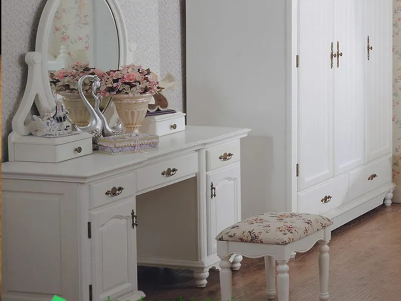 Bàn phấn trang điểm màu trắng BPDD17