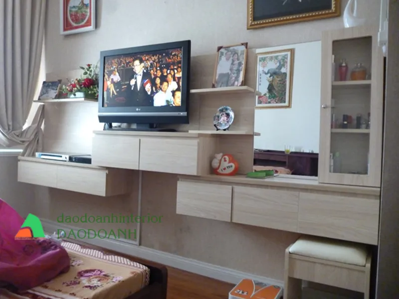 Bàn trang điểm BPDD15 phối hợp kệ Tivi