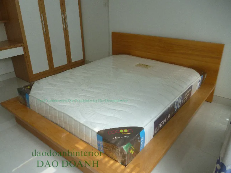 Giường kiểu nhật bằng gỗ tự nhiên sồi