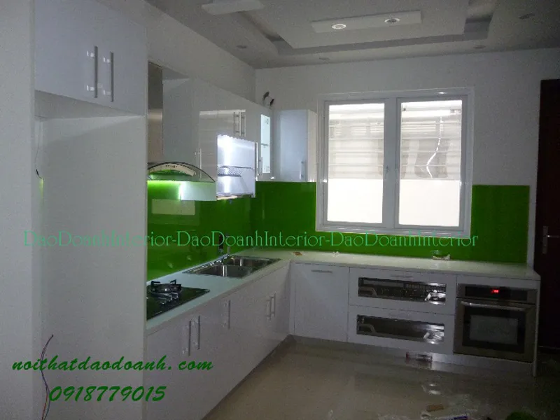 Tủ bếp Acrylic bóng gương TBDD1519