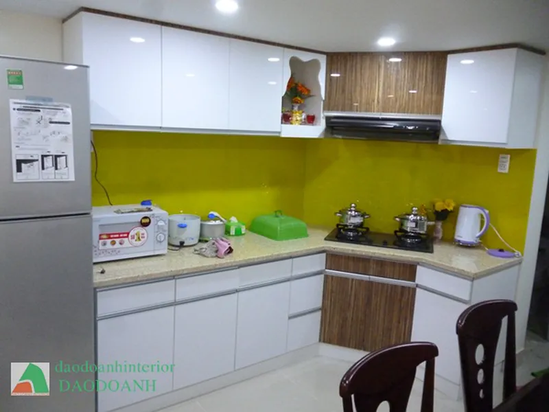 Tủ bếp gỗ Acrylic nhà Anh Triết -Quận 6