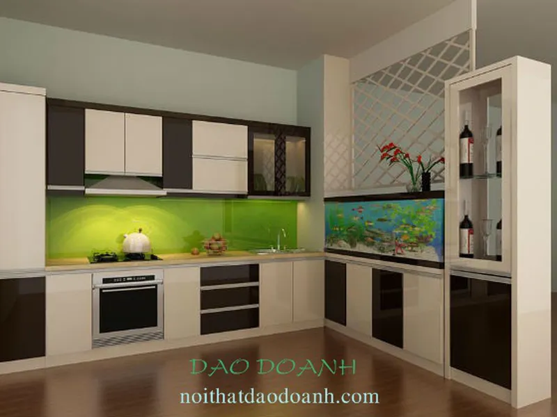 TỦ BẾP GỖ GHÉP TBDD1513