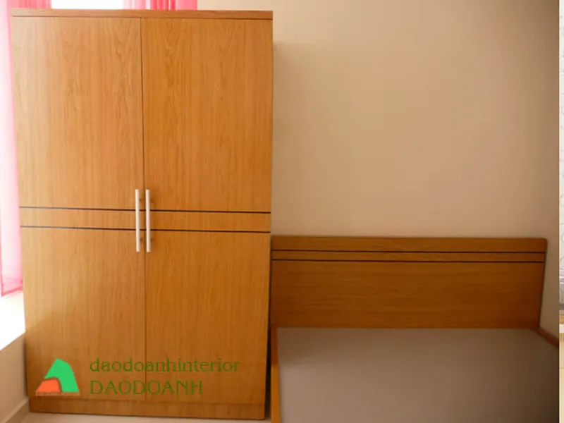 Tủ đựng quần áo bằng gỗ ép giá rẻ TADD35