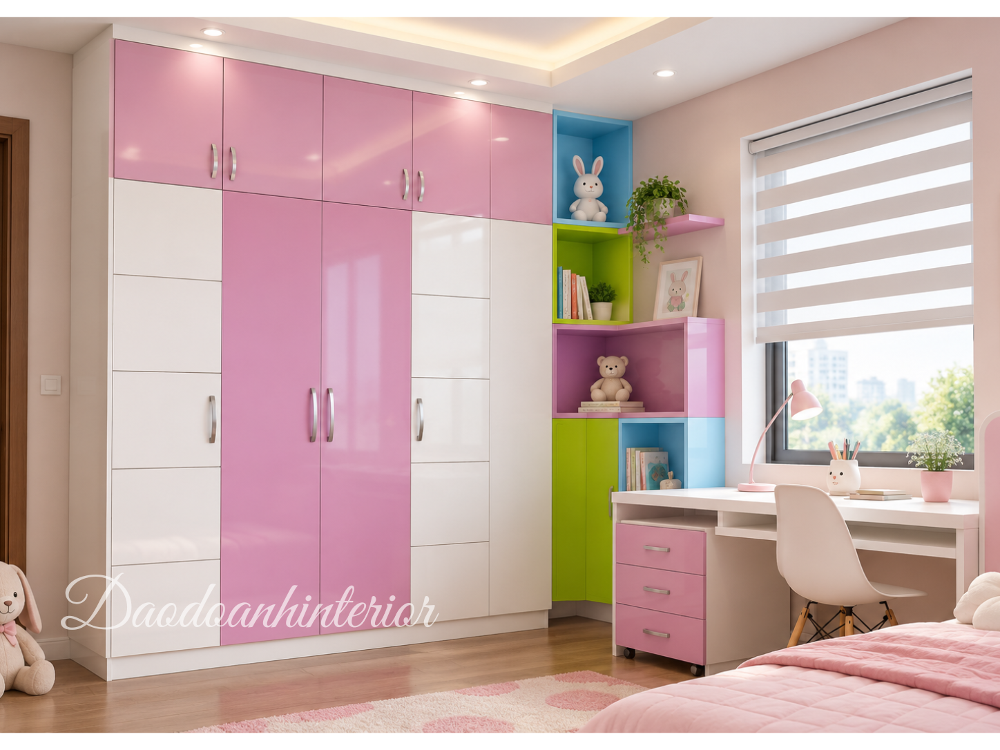Tủ áo cho phòng bé nhỏ gọn TADD06
