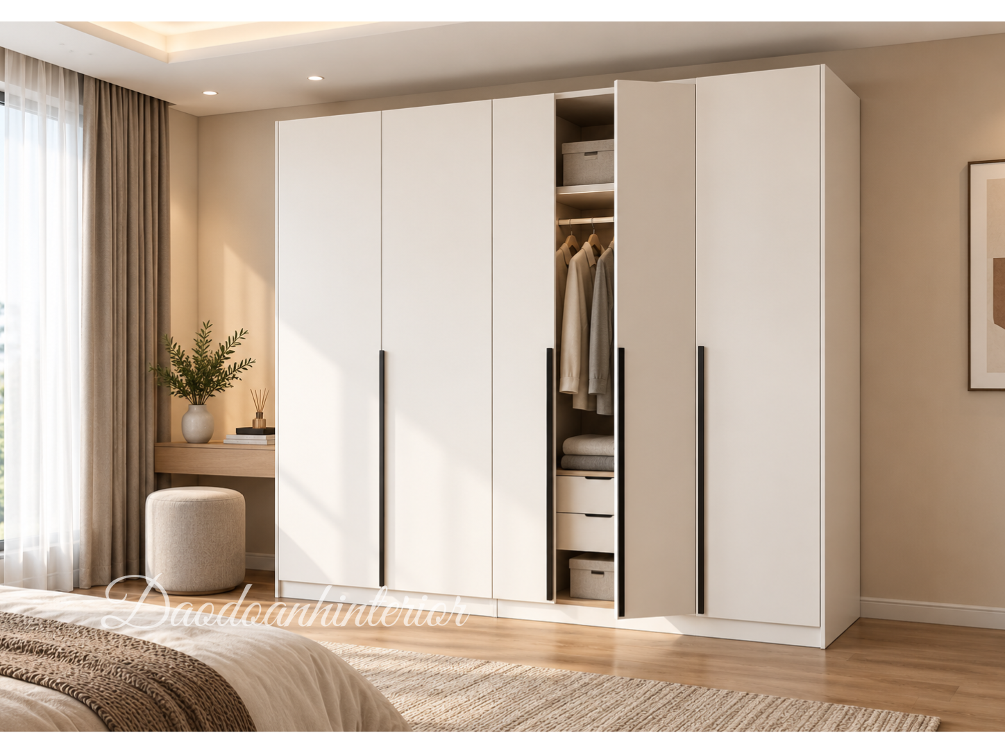 Tủ áo MFC Mã Lai An Cường, 5 cánh mở TADD36