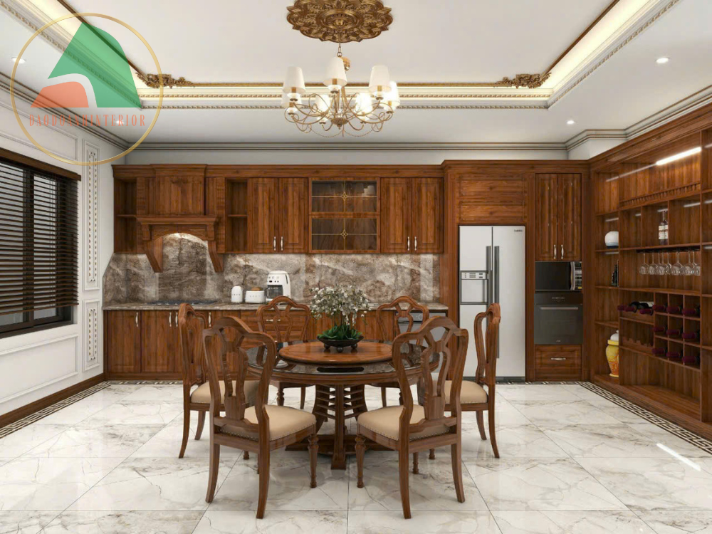 Tủ bếp gỗ ghép tự nhiên căm xe Tủ bếp gỗ ghép tự nhiên căm xe