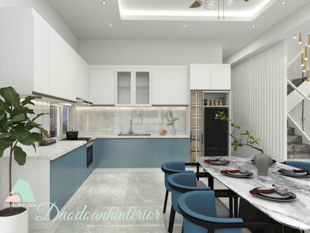 Tủ bếp gỗ MDF chống ẩm An Cường Tủ bếp gỗ MDF chống ẩm An Cường