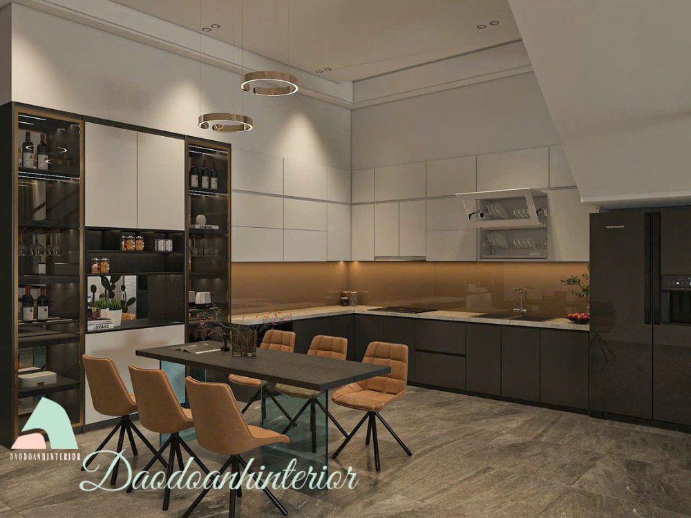 Tủ bếp Laminate An Cường -Thiết kế chữ L tối ưu không gian Tủ bếp Laminate An Cường -Thiết kế chữ L tối ưu không gian