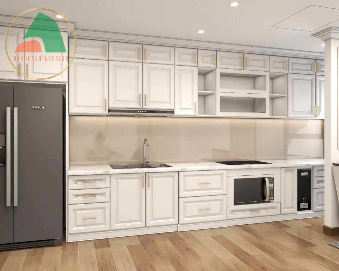 Tủ bếp tân cổ điển Tủ bếp tân cổ điển