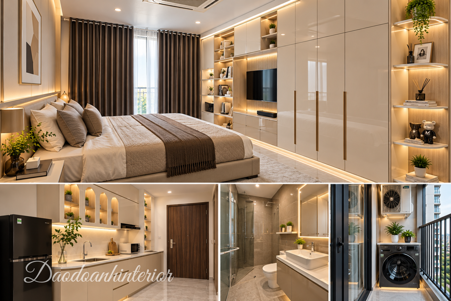 Tủ quần áo Acrylic TP.HCM liền kệ tivi trong phòng ngủ Tủ quần áo Acrylic TP.HCM liền kệ tivi trong phòng ngủ