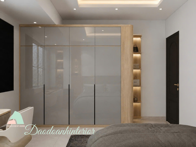 Tủ quần áo MDF An Cường phủ Acrylic bóng gương Tủ quần áo MDF An Cường phủ Acrylic bóng gương