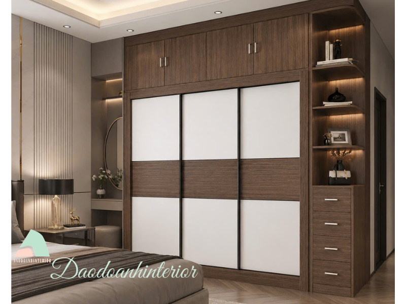 Tủ quần áo MDF An Cường phủ Veneer vân gỗ tự nhiên Tủ quần áo MDF An Cường phủ Veneer vân gỗ tự nhiên