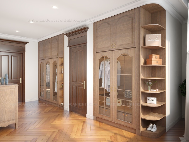 Tủ Quần Áo Tân Cổ Điển Gỗ Tự Nhiên Tủ Quần Áo Tân Cổ Điển Gỗ Tự Nhiên