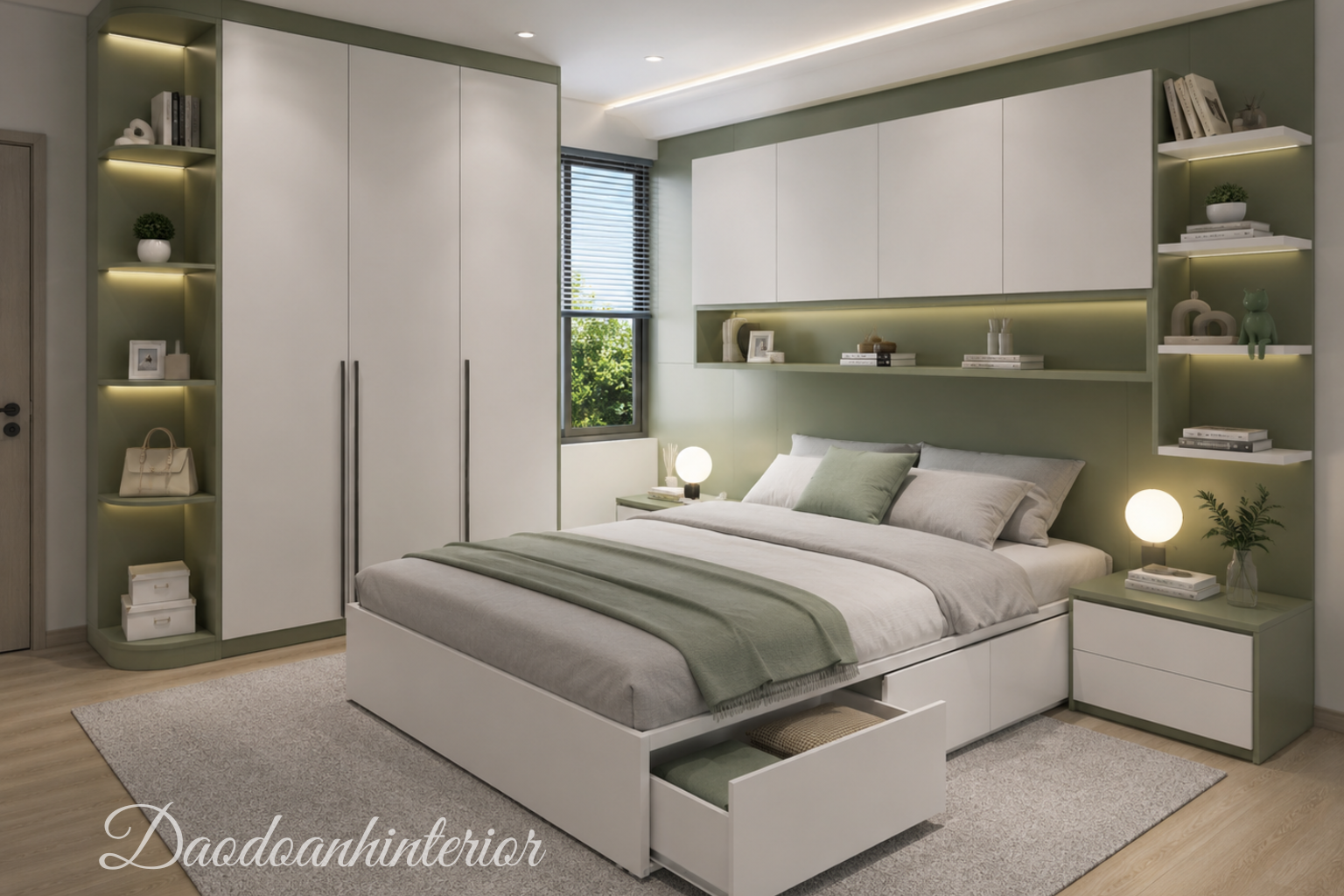 Đóng tủ quần áo chạm trần theo kích thước Đóng tủ quần áo chạm trần theo kích thước
