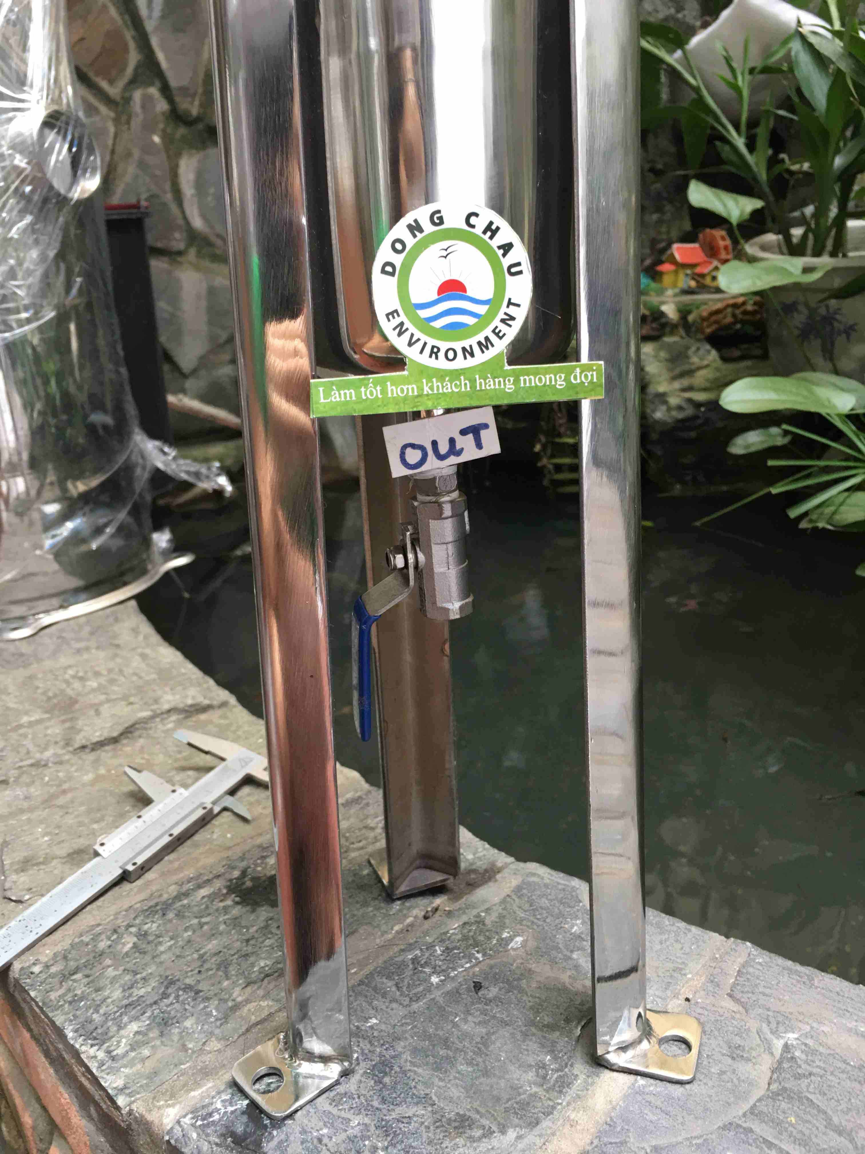 đầu ra nước sạch Bình lọc chất lỏng 1 lõi 20 inch