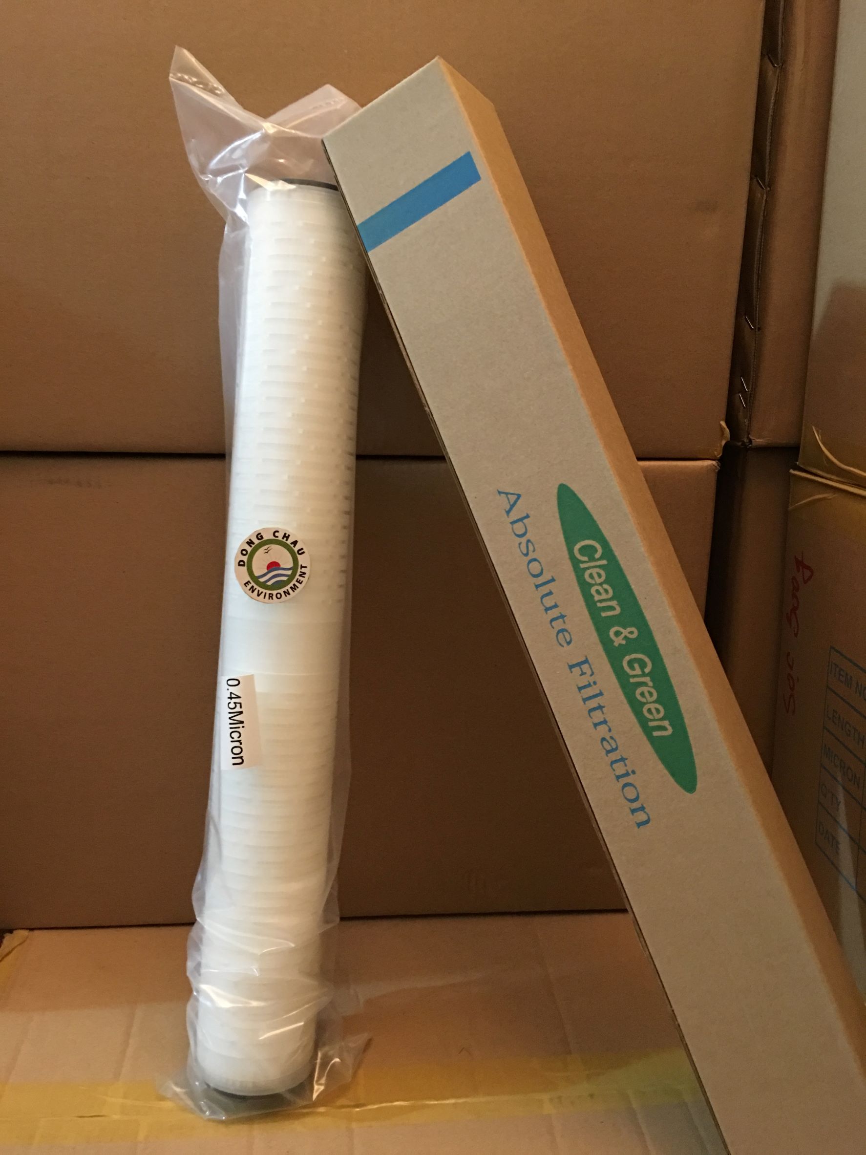 Lõi lọc giấy xếp 0.45 micron 20 inch DOE Clean Green