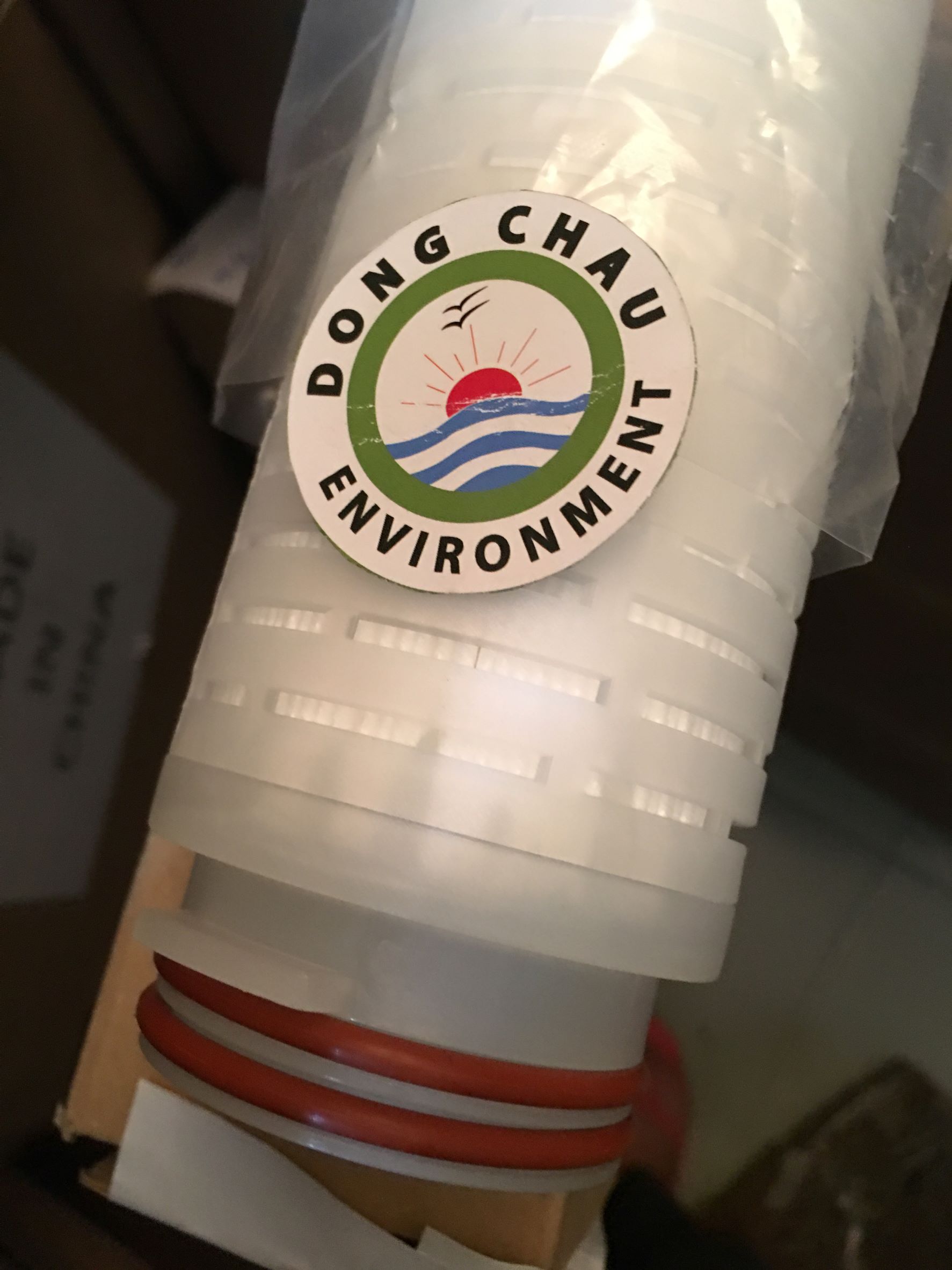 cận cảnh đầu oring Lõi lọc giấy xếp 0.5 micron 30 inch oring 226