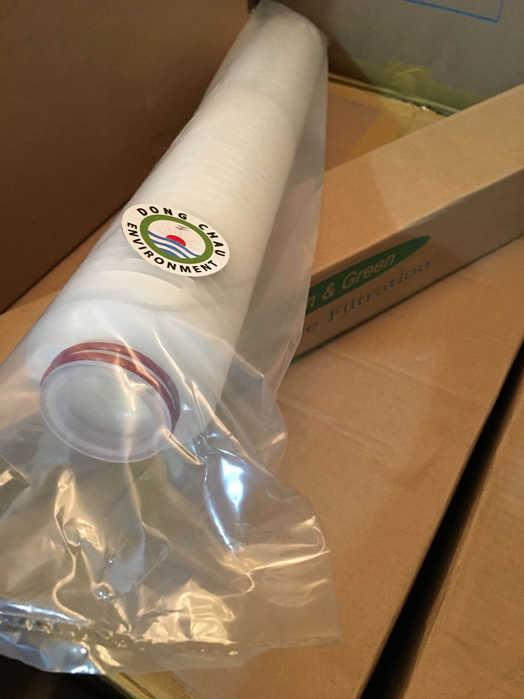 ron Lõi lọc giấy xếp 1 micron 20 inch oring 222 Clean Green