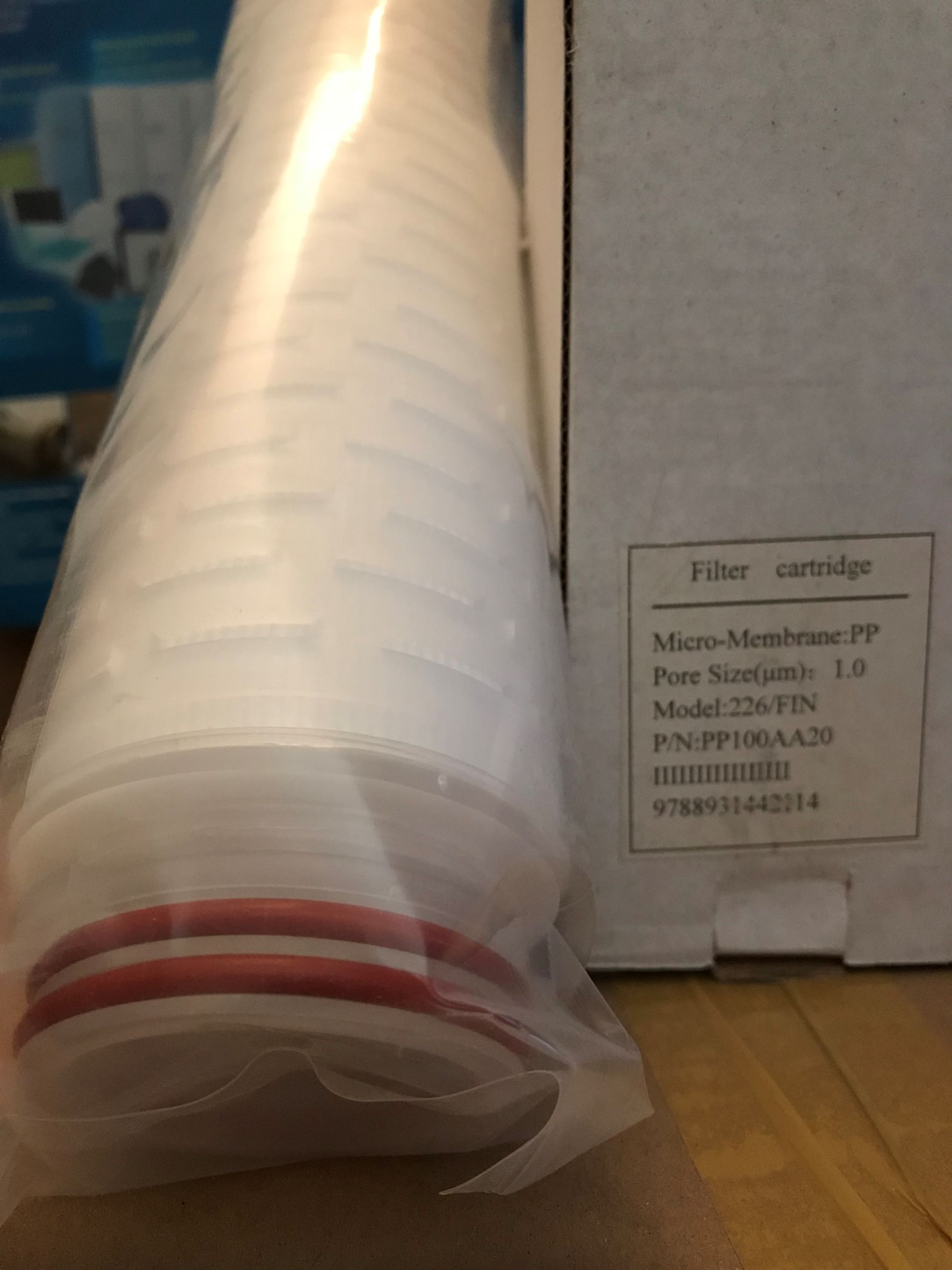 đầu oring Lõi lọc giấy xếp 1 micron 20 inch oring 226