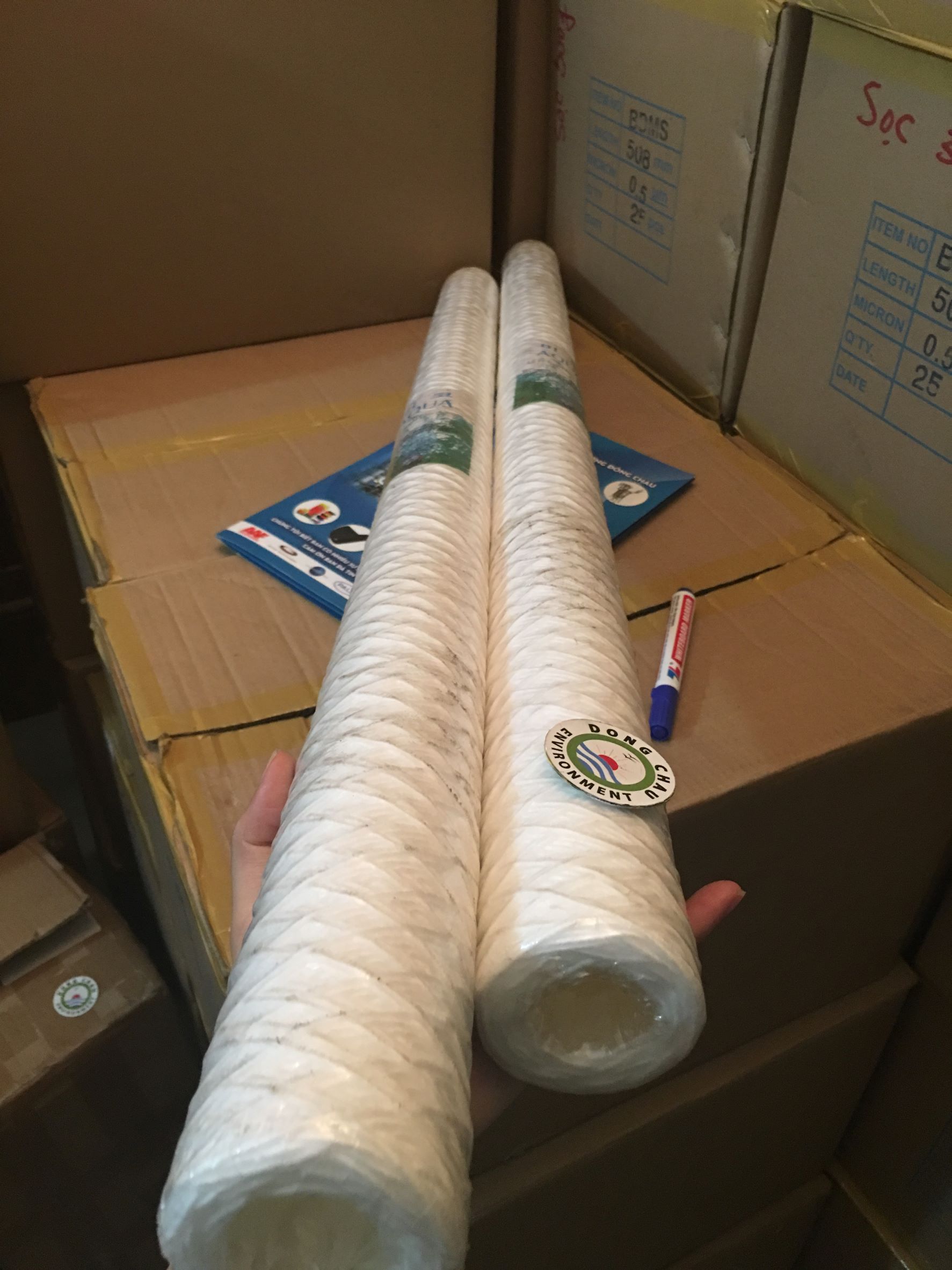 chi tiết cấu tạo Lõi lọc sợi Aqua 1 micron 40 inch