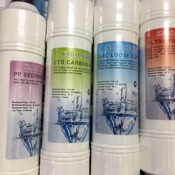 Bộ 4 lõi lọc Hàn Quốc cho máy lọc nước nóng lạnh