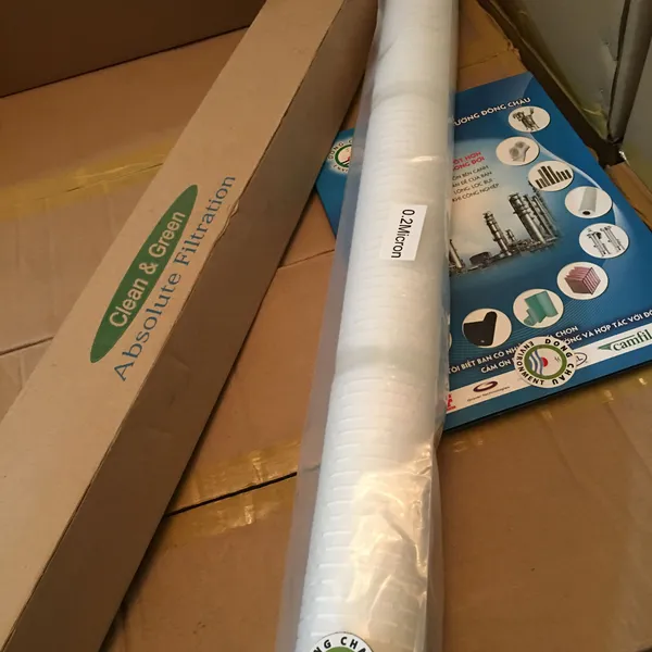 Lõi lọc giấy xếp 0.2 micron 30 inch DOE Clean Green