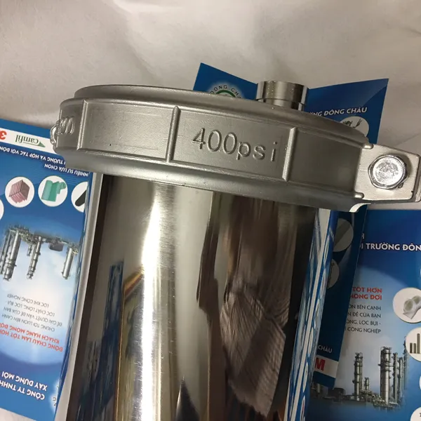 Vỏ Màng RO/UF 8040 Inox 304, 400 Psi