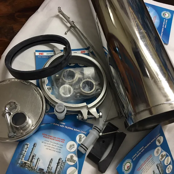 Vỏ Màng RO/UF 8040 Inox 304, 400 Psi