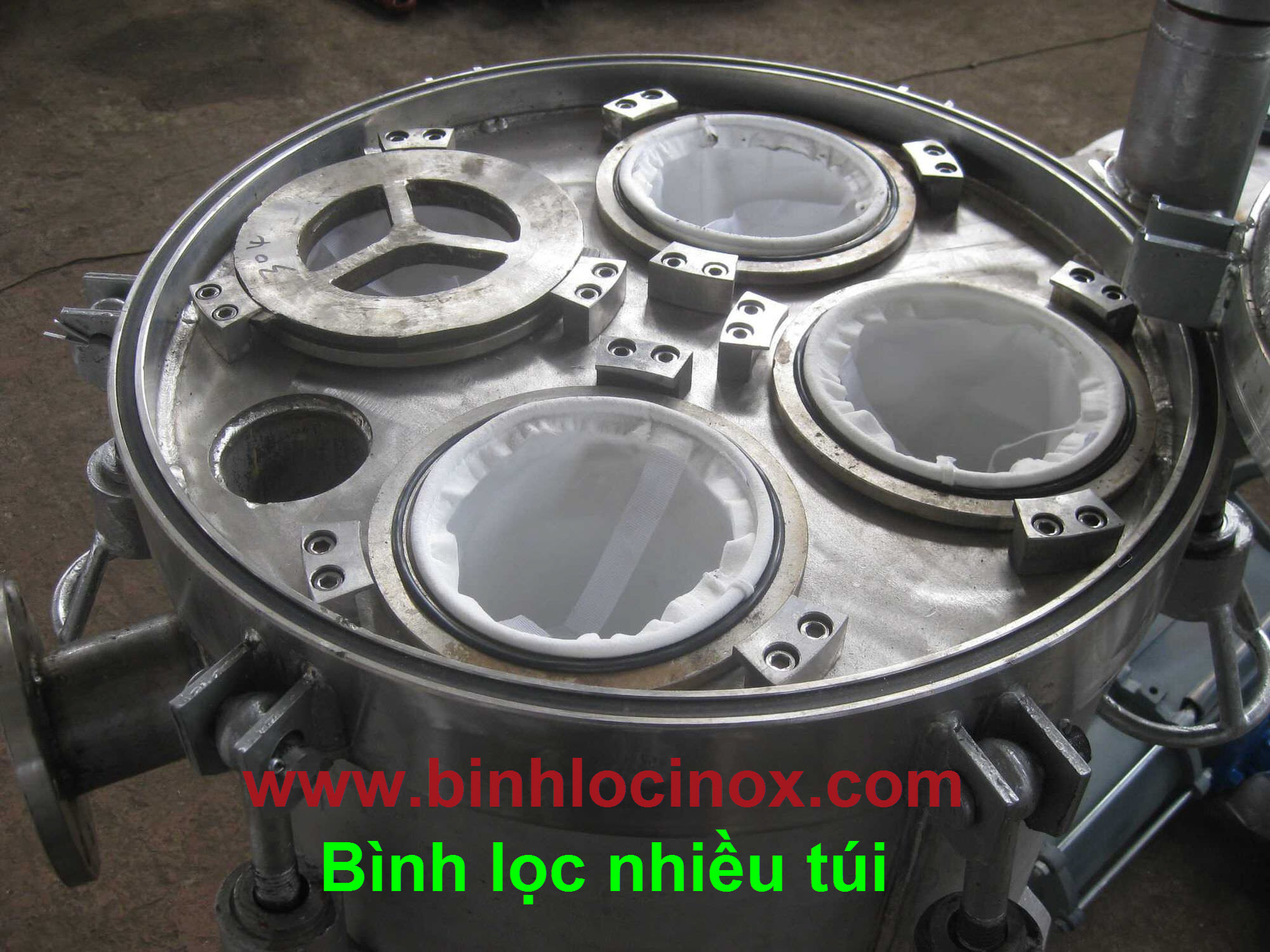 Bình lọc 4 túi lọc nước nuôi trồng thủy sản