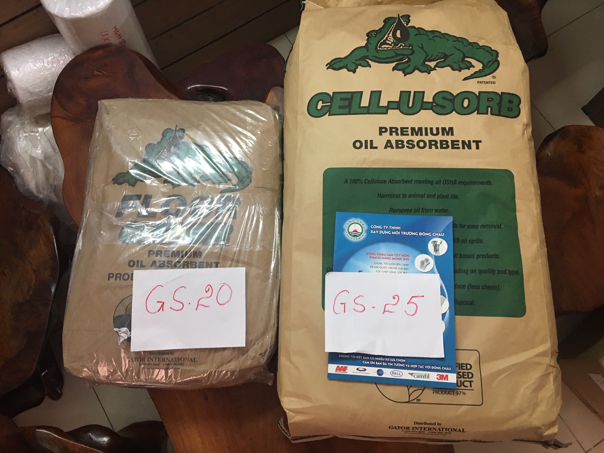 Bông xơ thấm hút dầu tràn GS25 Cellu Sorb