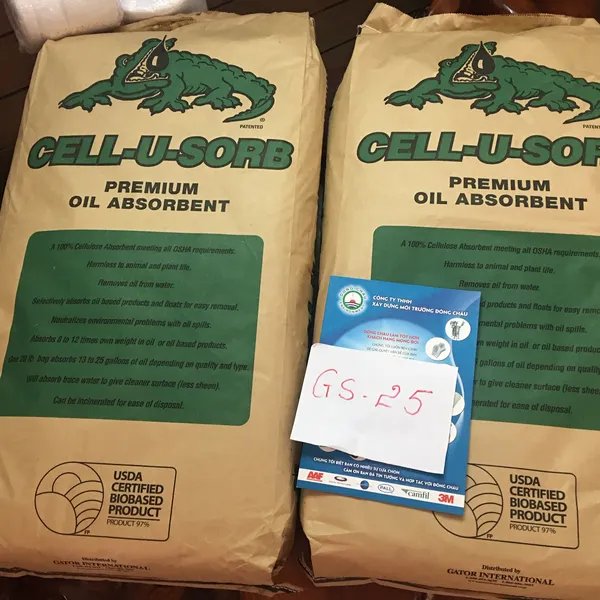 Bông xơ thấm hút dầu tràn GS25 Cellu Sorb