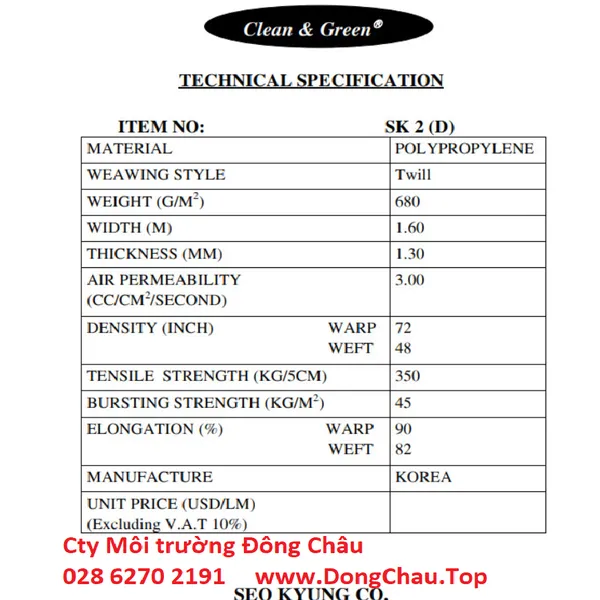 Tấm Vải Ép Bùn Khung Bản Đóng Khoen Lệch Tâm