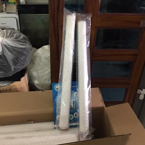 Lõi Lọc 0.5 Micron 30 Inch Dạng Sợi Quấn Chỉ Oring 226 Đầu Bằng