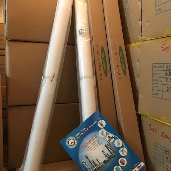 Lõi Lọc Giấy Xếp 0.2 Micron 40 Inch DOE Clean Green