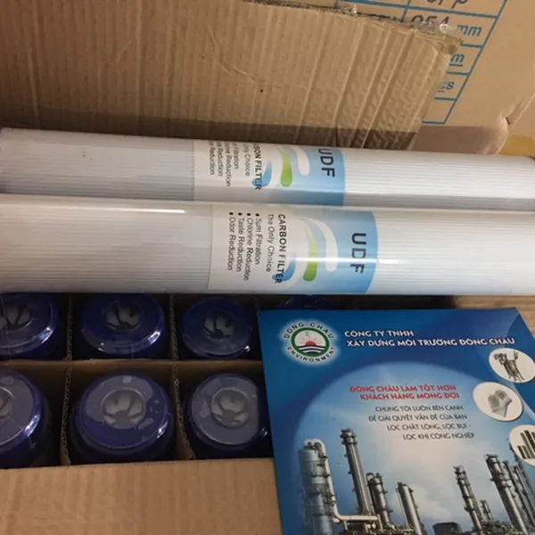 Lõi Than Hoạt Tính UDF Dạng Hạt Vỏ Nhựa 20 Inch