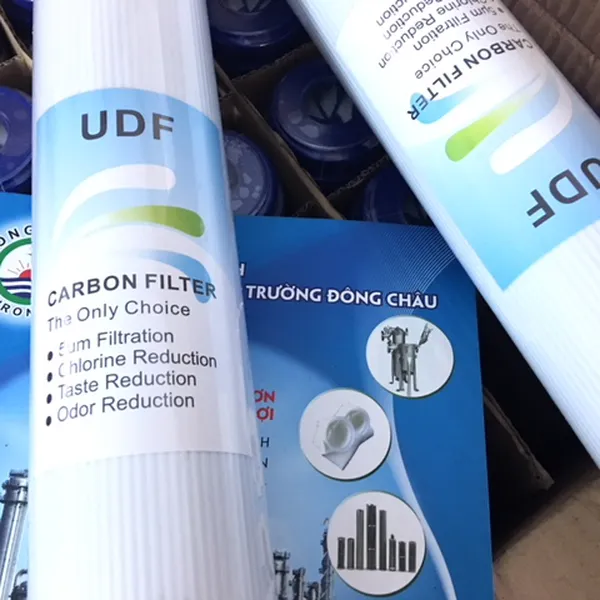 Lõi Than Hoạt Tính UDF Dạng Hạt Vỏ Nhựa 20 Inch