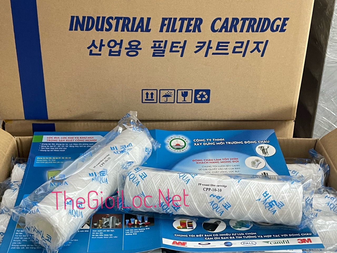 CPP-10 micron-10 inch Lõi lọc sợi cuốn Aqua