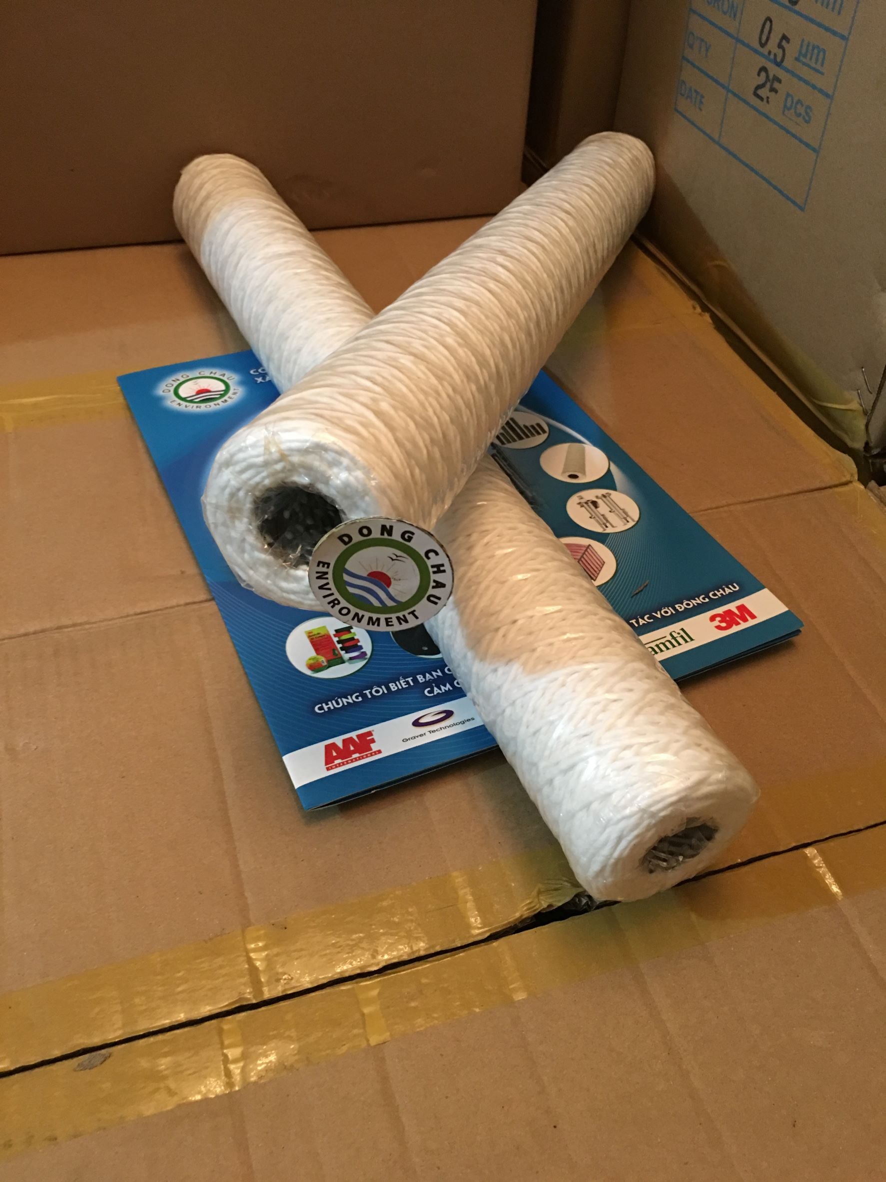 Lõi lọc sợi quấn core inox 5 micron 20 inch