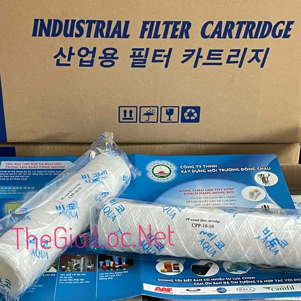 CPP-10 micron-10 inch Lõi lọc sợi cuốn Aqua