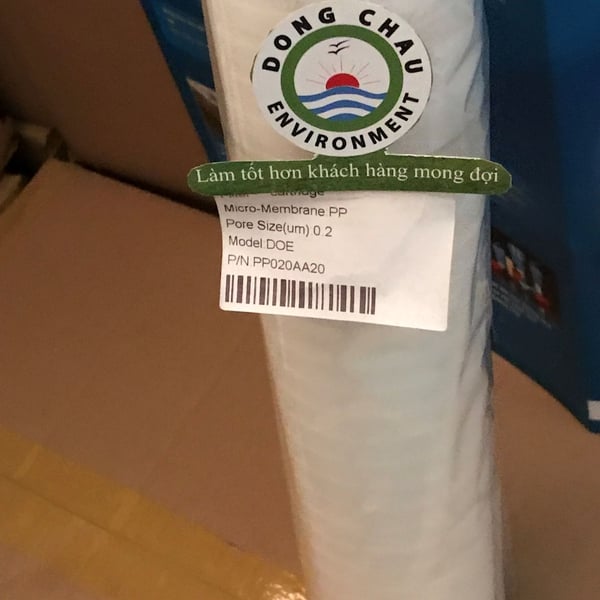 Lõi lọc giấy xếp 0.2 micron 20 inch DOE Trung Quốc