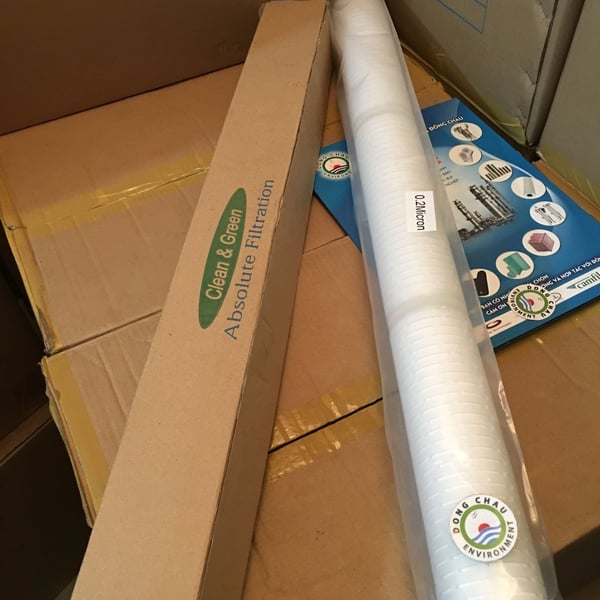 Lõi lọc giấy xếp 0.2 micron 30 inch DOE Clean Green