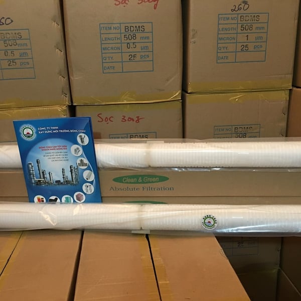 Lõi lọc giấy xếp 0.2 micron 40 inch DOE Clean Green