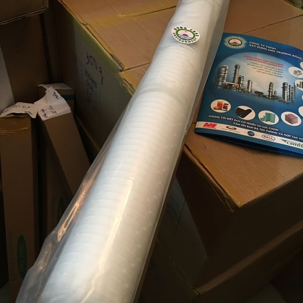 Lõi lọc giấy xếp 0.2 micron 40 inch oring 226 Clean Green