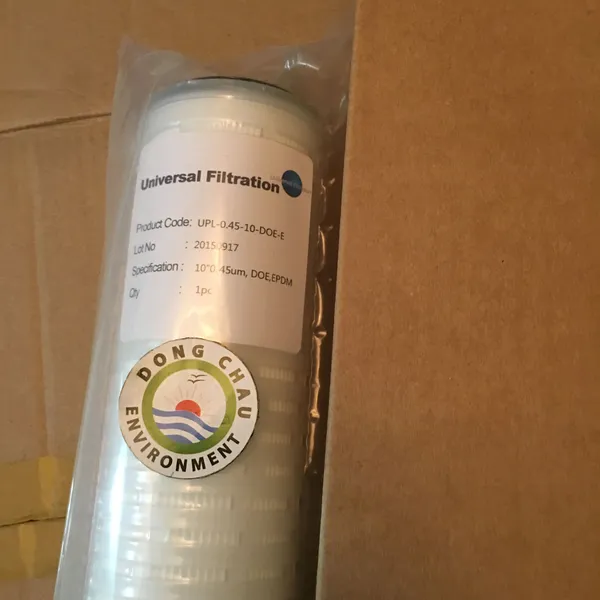 Lõi lọc giấy xếp 0.45 micron 10 inch DOE Universal Singapore