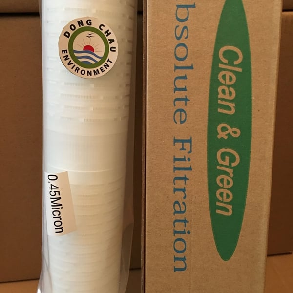 Lõi lọc giấy xếp 0.45 micron 20 inch DOE Clean Green