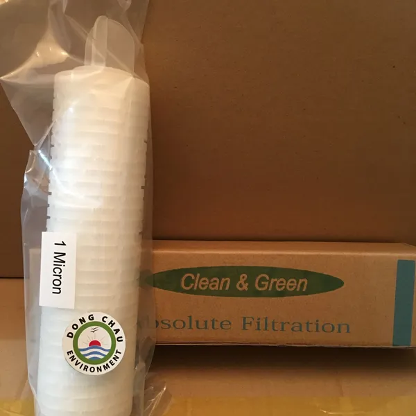 Lõi lọc giấy xếp 1 micron 10 inch Clean Green oring 226