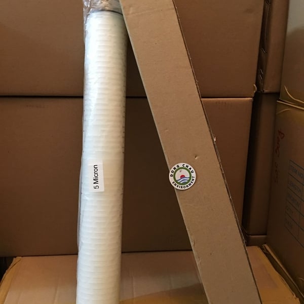 Lõi lọc giấy xếp 5 micron 20 inch DOE Clean Green