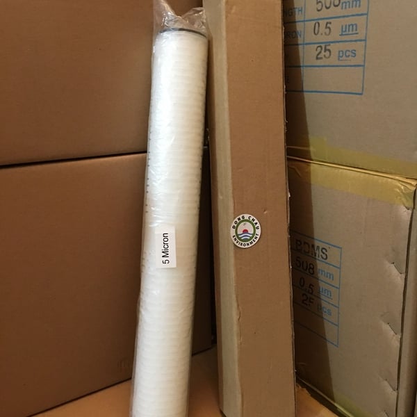 Lõi lọc giấy xếp 5 micron 20 inch DOE Clean Green