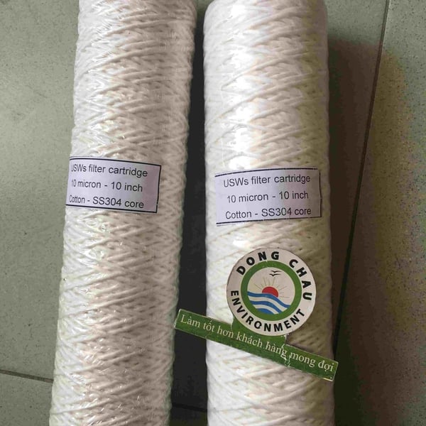 Lõi lọc sợi quấn core inox 5 micron 10 inch