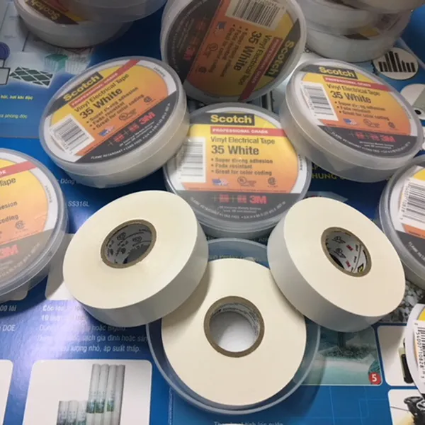 Băng keo điện 3M Scotch 35 mầu trắng giá sỉ